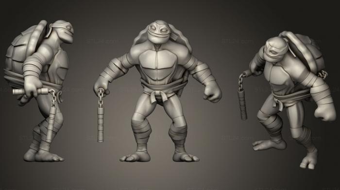 Figurines heroes, monsters and demons (Turtles3, STKM_1565) 3D models for cnc